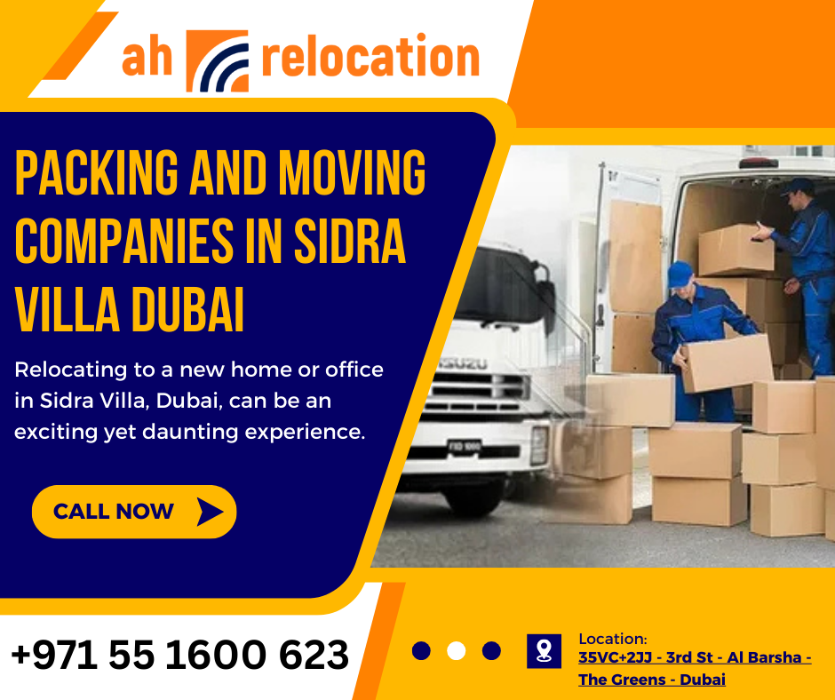 Packing and moving companies in Sidra villa Dubai
